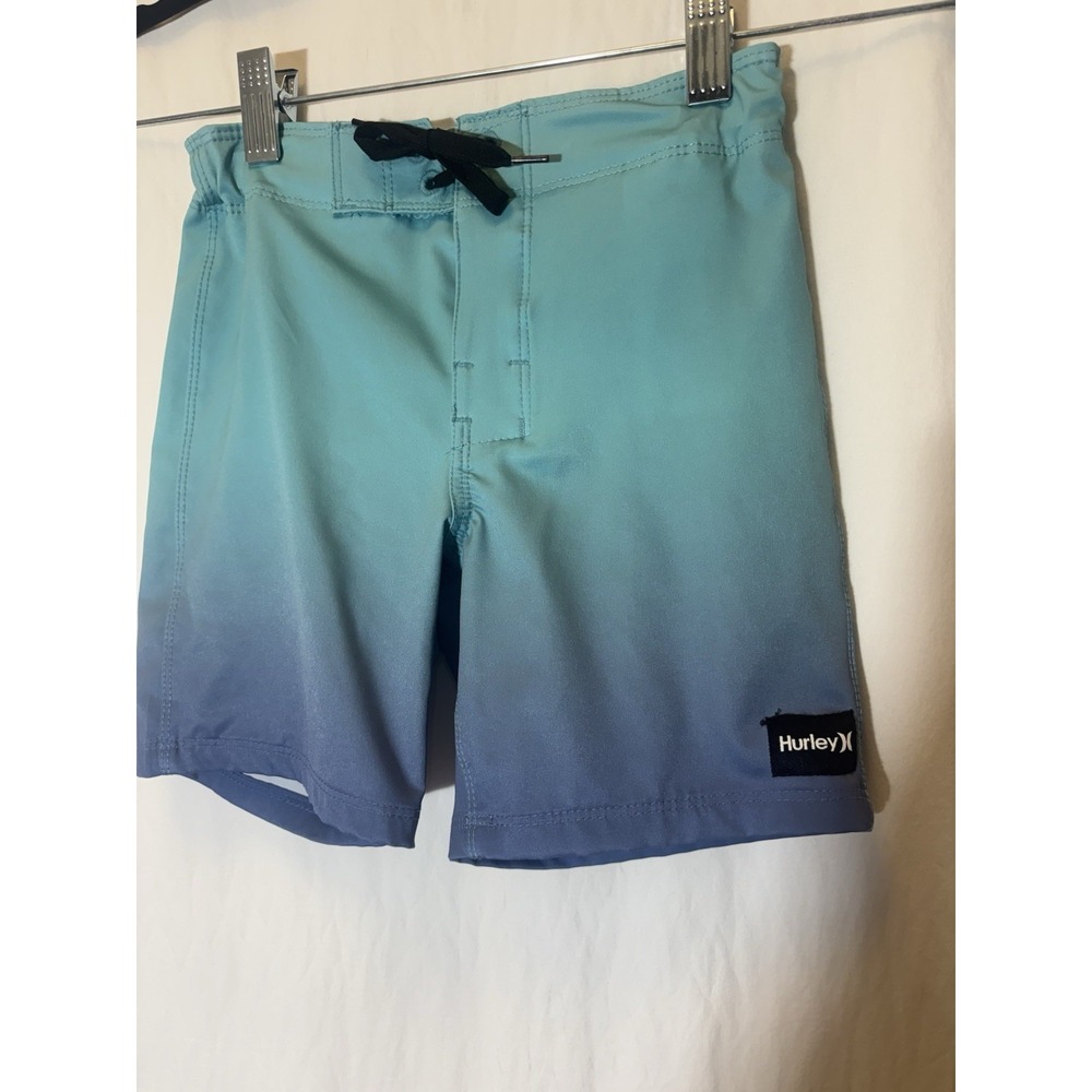 Hurley Phantom‎ Boys Board Shorts Surf Swim Trunks - Blue Teal Ombre Size 5 V26